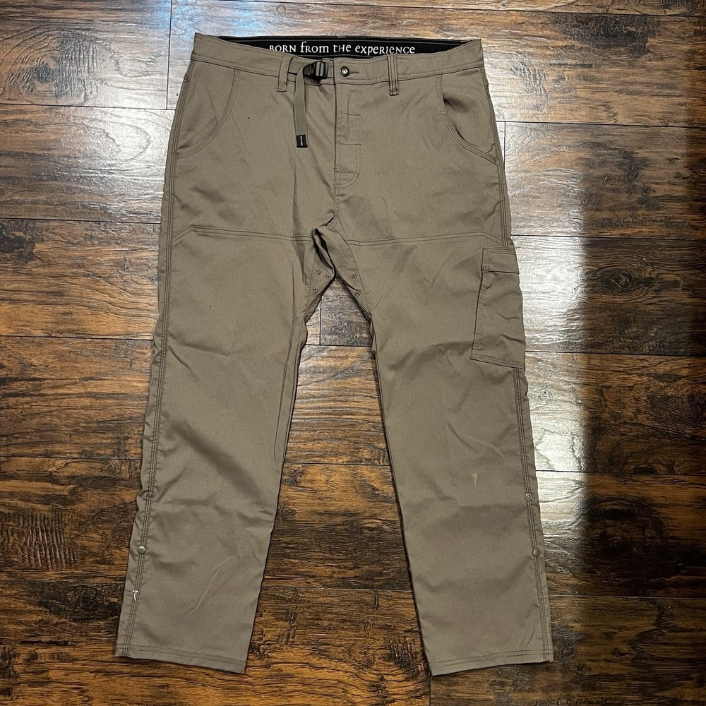 prAna Men's Stretch Zion II Straight Pants Hiking Belt 38x30